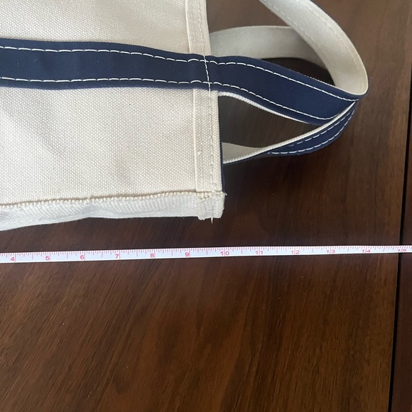 L.L. Bean Mini Boat and Tote Navy Blue Canvas Bag Zip Top VGUC - Picture 15 of 16